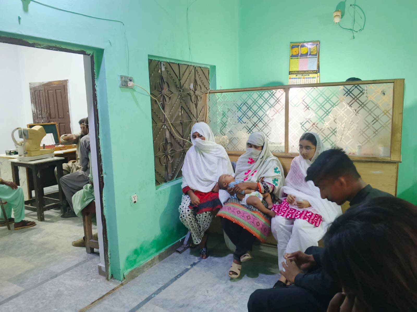 Patients receiving care inside Bukhari Clinic